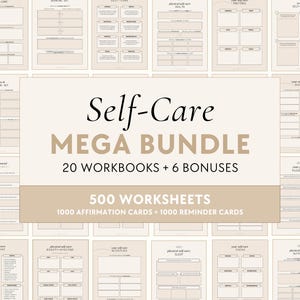 Self-Care Bundle | Workbooks - Self-Love, Wellness, Mindfulness, Feminine Energy, Inner Child, Mental Health, Healing, Confidence, Spiritual