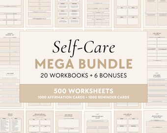 Self-Care Bundle | Workbooks - Self-Love, Wellness, Mindfulness, Feminine Energy, Inner Child, Mental Health, Healing, Confidence, Spiritual