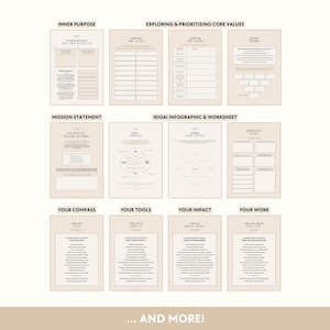 Life Purpose Bundle | Workbooks & Planner - Ikigai, Passion, Core Values, Manifest Dream Life Mission, Dream Job, Career Guide, North Star image 3