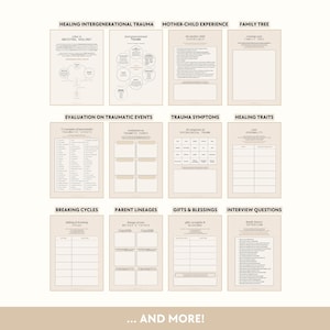 Ancestral Healing Bundle | Workbooks - Generational Trauma & Curses, Breaking Cycles, Inner Child, Shadow Work, Family Trauma, Mental Health image 3