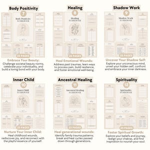 Mental Health Bundle | Workbooks - Shadow Work, Inner Child, Healing, Therapy, Emotional Intelligence, Mindfulness, Self-Love, Self-Care image 5