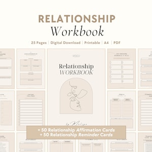 Relationship Workbook | Couples Therapy, Counseling, Coaching, Marriage, Communication Skills, Attachment, Boundaries, Conflict Resolution