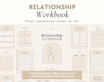 Relationship Workbook | Couples Therapy, Counseling, Coaching, Marriage, Communication Skills, Attachment, Boundaries, Conflict Resolution