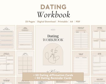 Dating Workbook | Manifest Dream Partner Relationship, Non-Negotiables, Dating Checklist, Love Languages, Feminine Energy, High Value Woman
