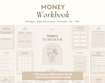 Money Workbook | Abundance & Millionaire Mindset, Manifest Dream Life, Financial Freedom, Wealth, Success, Prosperity, Law of Attraction
