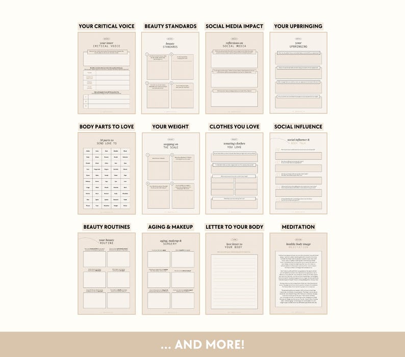 Body Positivity Workbook | Body Image, Self-love, Confidence ...