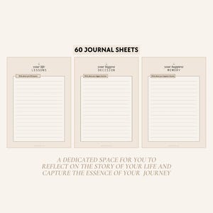 Life Story Journal | Writing Prompts, Guided Biography, Memory Book, Memoir Legacy, Guided Journal, Self-Discovery, Growth Journal, Memories image 4