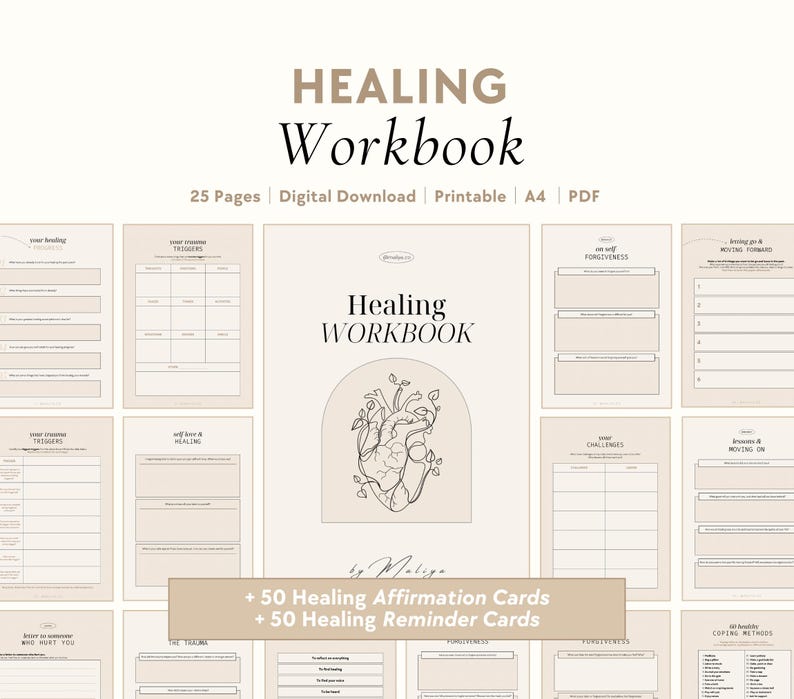Healing Workbook | Trauma Processing, Emotional Wounds, Inner Child ...