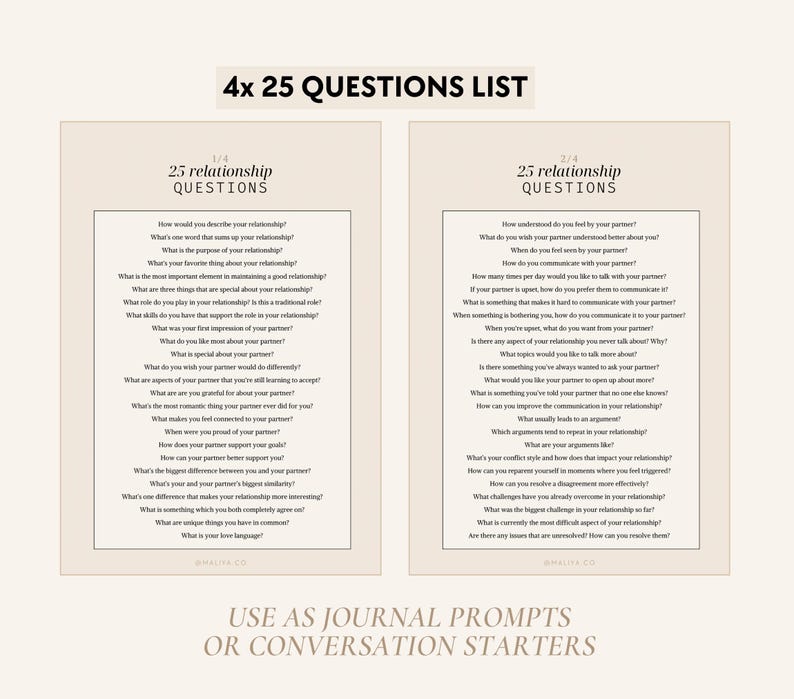 100 Relationship Question Cards | Couples Conversation Starters, Deep Talk, Card Game, Date Night, Intimacy, Connection, Journal Prompts image 3