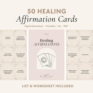 Healing Affirmations | Oracle Cards - Inner Child, Shadow Work, Forgiveness, Emotional Wounds & Trauma, Self-Compassion, Mental Health