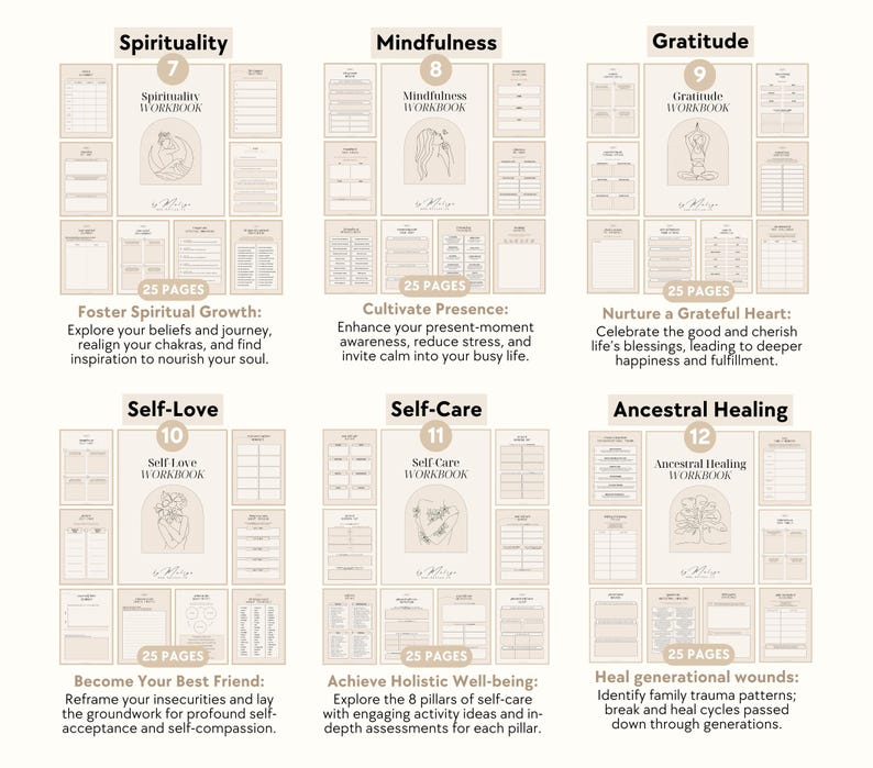 Life Purpose Bundle | Workbooks & Planner - Ikigai, Passion, Core Values, Manifest Dream Life Mission, Dream Job, Career Guide, North Star image 5