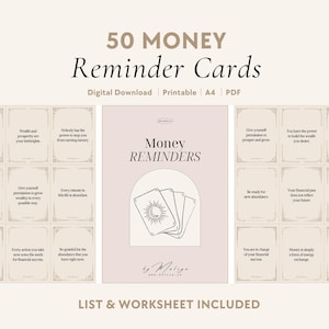 Money Reminders | Oracle Cards - Abundance Mindset, Manifestation, Dream Life, Financial Freedom, Generational Wealth & Success, Prosperity