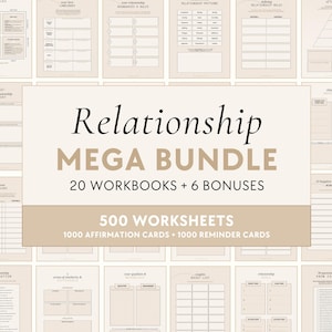 Relationship Bundle | Workbooks - Couples Therapy, Counseling, Marriage, Coaching, Deep Intimacy, Communication, Boundaries, Love Languages