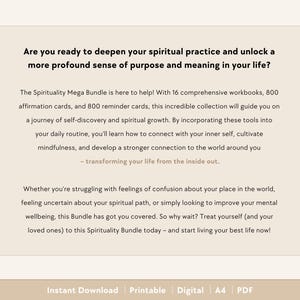 Spirituality Bundle | Workbooks - Shadow Work, Feminine Energy, Higher ...