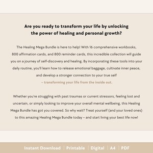 Healing Bundle | Workbooks - Inner Child, Shadow Work, Ancestral Healing, Mental Health, Feminine Energy, Spirituality, Self-Love, Self-Care imagen 2