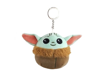 Baby Yoda/The Child/Grogu Star Wars The Mandalorian Cute and Cuddly Soft Plush Toy Keychain