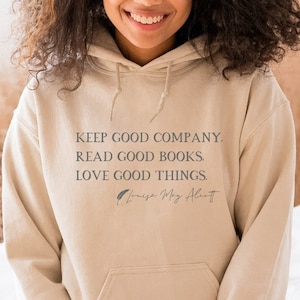 Louisa May Alcott Hoodie Sweatshirt, Little Women, Jo March, Light Academia Clothing, Bookish Merch, Book Lover Gift, Book Hoodie, Booktok