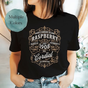 Anne of Green Gables Shirt, Raspberry Cordial Shirt, Prince Edward Island, Bookish Merch, Kindred Spirits Anne Shirley, Dark Academia