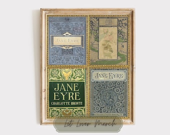 Jane Eyre Vintage Book Cover Fine Art Print, Charlotte Bronte Book Cover Poster, Vintage Book Cover Poster, Antique Book Giclee Print