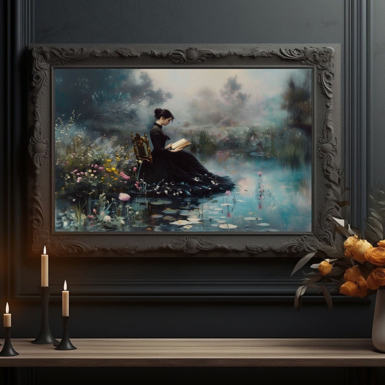 Dark academia fine art or poster print