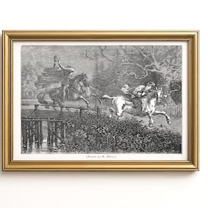The Legend of Sleepy Hollow Art Print, Headless Horseman Poster, Gothic Halloween Decor, Classic Literature Wall Art, Ichabod Crane Gift