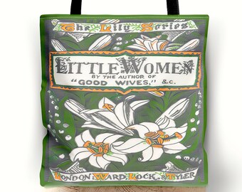 Little Women Tote Bag Vintage Book Cover, Louisa May Alcott Gift, March Sisters Literary Merch, Gift for Book Lover, Gift for English Major