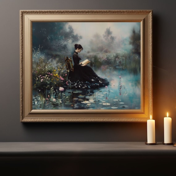 Spooky Spring Whimsigoth Wall Art, Moody Dark Academia Cottagecore Poster, Whimsigothic Decorations