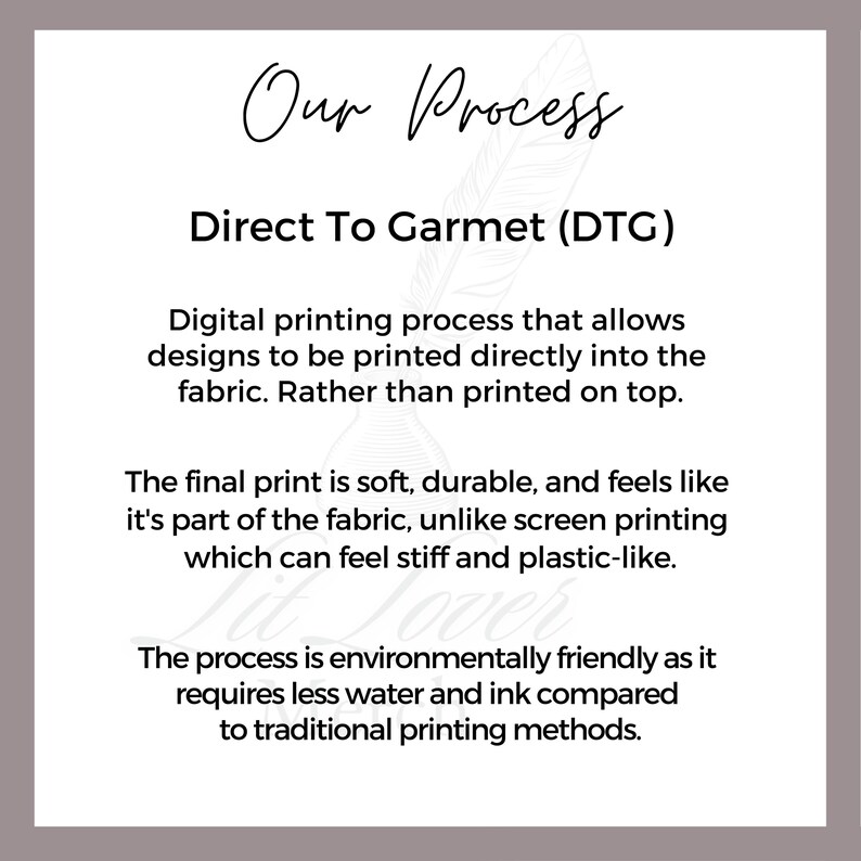 a piece of paper with the words direct to garmet dtg
