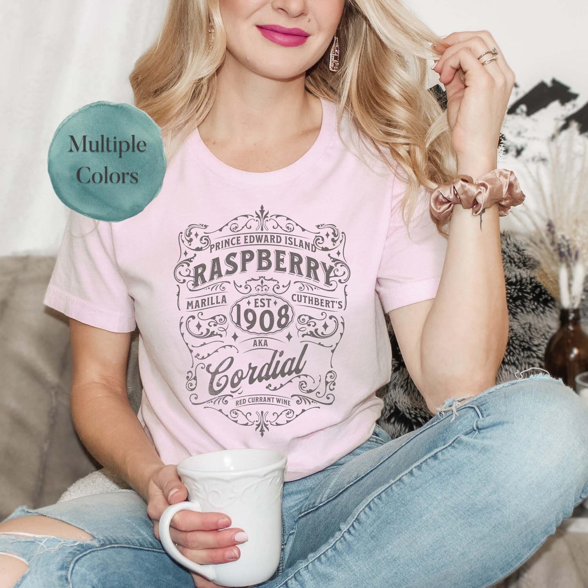 Anne of Green Gables Shirt, Raspberry Cordial Shirt, Gift for Book Lover, Bookish Merch, Kindred Spirits Anne Shirley, Light Academia