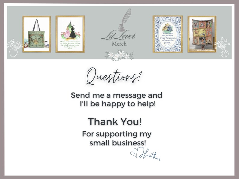 a thank card for a customer