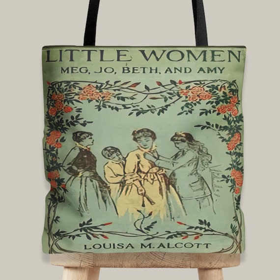 Little Women Tote Bag, Louisa May Alcott March Sisters Literary Gift for Book Lover, Gift for English Teacher Professor Bookworm