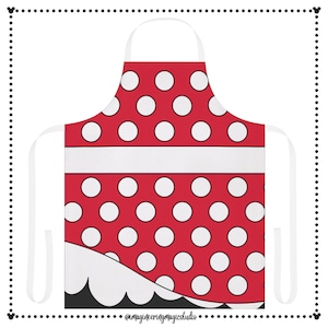 Disney Apron I Disney Characters Apron I Minnie Mouse Baking Apron I Women&#39;s Apron I Disney Baking Apron I Birthday Present for Her