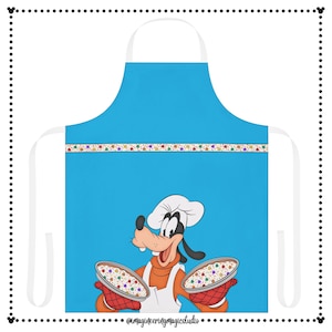Disney Apron I Disney Characters Apron I Goofy Baking Apron I Unisex Apron I Disney Baking Apron I Birthday Present