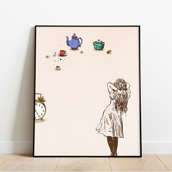 Alice in Wonderland Teapot Printable Etsy