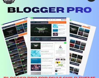 Blogger Pro Divi Child Theme: Modern WordPress Template for Magazine Websites