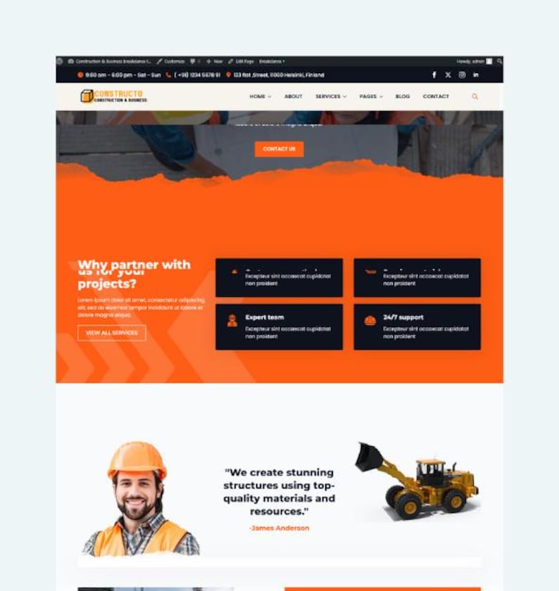 The Constructo Industry and Construction Breakdance Template Kit