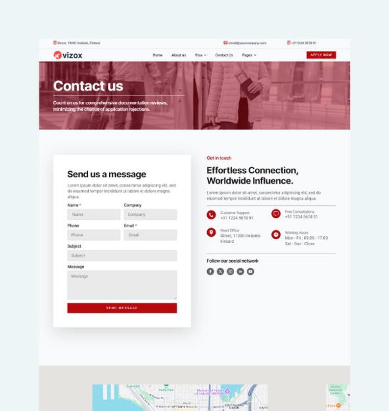 Vizox – Immigration and Visa Consulting  Breakdance Template Kit, Breakdance Theme, Breakdance Template , Breakdance pro New version