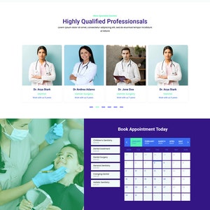 May include: Website for a dental clinic called Muskan Dental Clinic. The website features a blue and green color scheme and includes information about the clinic's services, doctors, and appointment booking. The website also includes testimonials from satisfied patients.