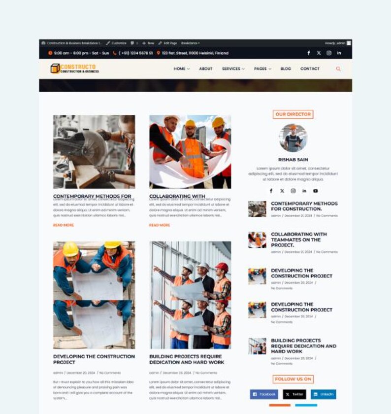 The Constructo Industry and Construction Breakdance Template Kit