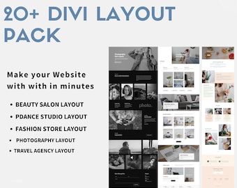 Divi  Homepage  Layouts For  services, shops, businesses, companies, agencies Elegant theme