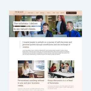 Life Coaching WordPress Website: Feminine Elementor Template Kit