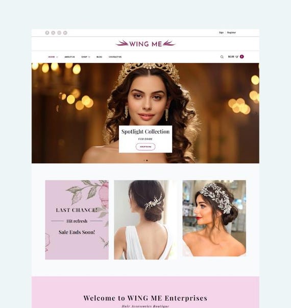 Wing Me Accessories Breakdance Template Kit: E-commerce Shop