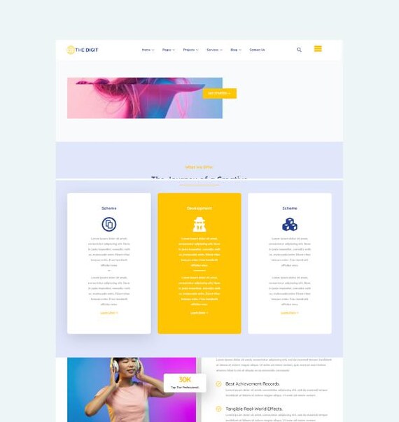 The Digit Breakdance Template kits: IT & Marketing multipurpose Template kit (Instant Download)
