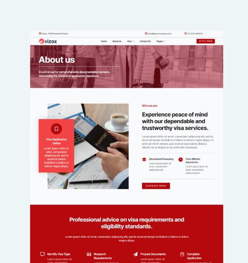 Vizox – Immigration and Visa Consulting  Breakdance Template Kit, Breakdance Theme, Breakdance Template , Breakdance pro New version
