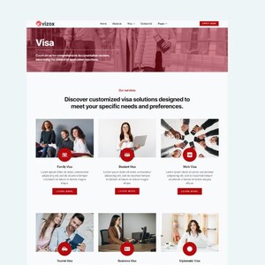 Vizox – Immigration and Visa Consulting  Breakdance Template Kit, Breakdance Theme, Breakdance Template , Breakdance pro New version