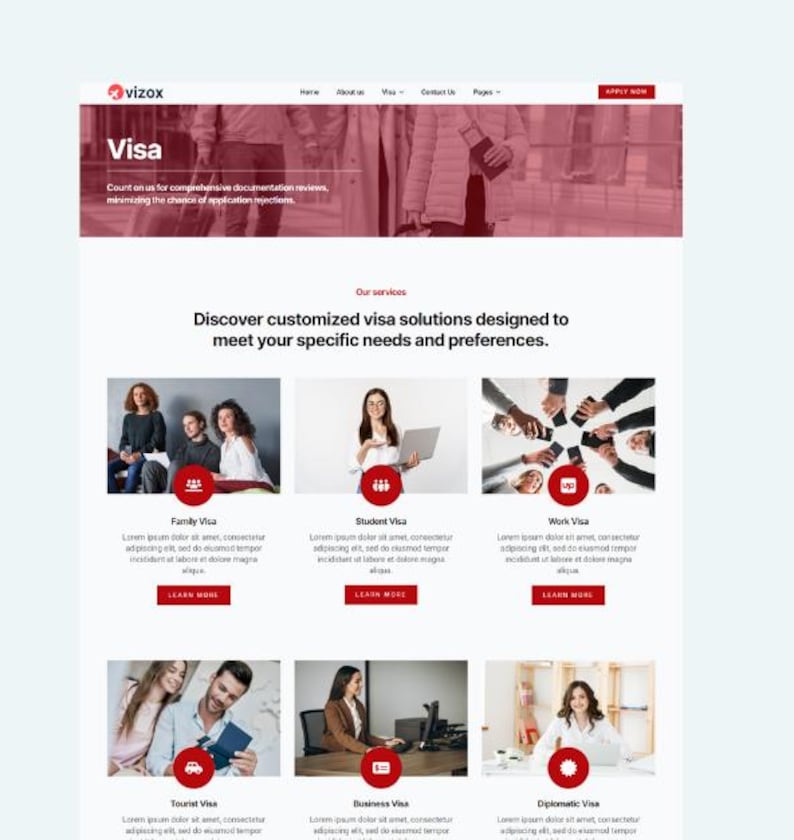 Vizox – Immigration and Visa Consulting  Breakdance Template Kit, Breakdance Theme, Breakdance Template , Breakdance pro New version