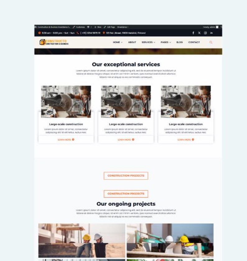 The Constructo Industry and Construction Breakdance Template Kit