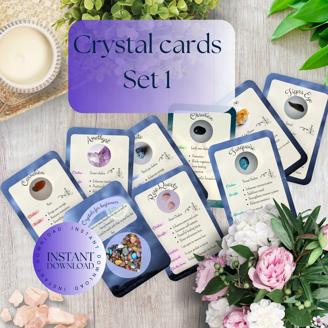 Deluxe Crystal Info Cards Empower Your Crystal Healing Practice With
