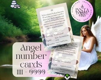 Set di carte numerologiche: scopri i significati nascosti dietro i numeri con questo set di carte completo. Numeri angelici, da 1111 a 9999 GS1