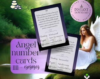 Set di carte numerologiche: scopri i significati nascosti dietro i numeri con questo set di carte completo. Numeri angelici, da 1111 a 9999 MLS
